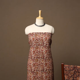 Natural dyed pedana kalamkari cotton 3pc unstitched dress