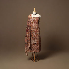 Natural dyed pedana kalamkari cotton 3pc unstitched dress