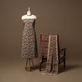 Natural dyed pedana kalamkari cotton 3pc unstitched dress