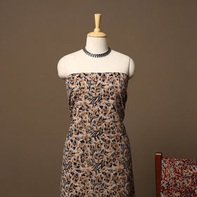 Natural dyed pedana kalamkari cotton 3pc unstitched dress