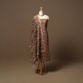 Natural dyed pedana kalamkari cotton 3pc unstitched dress