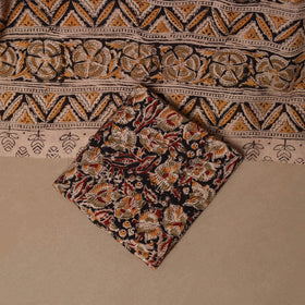 Natural dyed pedana kalamkari cotton 3pc unstitched dress