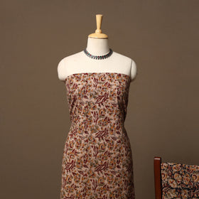 Natural dyed pedana kalamkari cotton 3pc unstitched dress