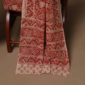 Natural dyed pedana kalamkari cotton 3pc unstitched dress