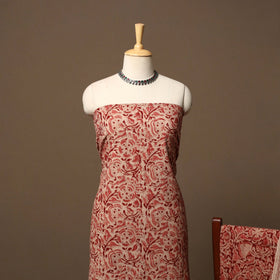 Natural dyed pedana kalamkari cotton 3pc unstitched dress