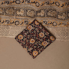 Natural dyed pedana kalamkari cotton 3pc unstitched dress