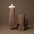 Natural dyed pedana kalamkari cotton 3pc unstitched dress