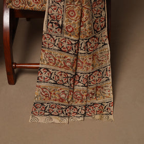 Natural dyed pedana kalamkari cotton 3pc unstitched dress