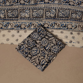 Natural dyed pedana kalamkari cotton 3pc unstitched dress