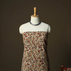 Natural dyed pedana kalamkari hand block print cotton 3pc