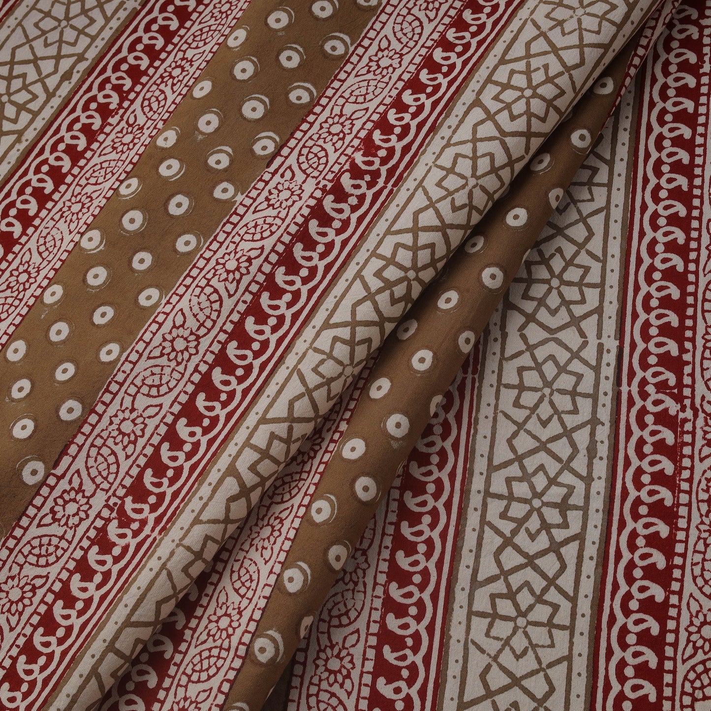 Natural dyed pure cotton hand block bagh print fabric 02