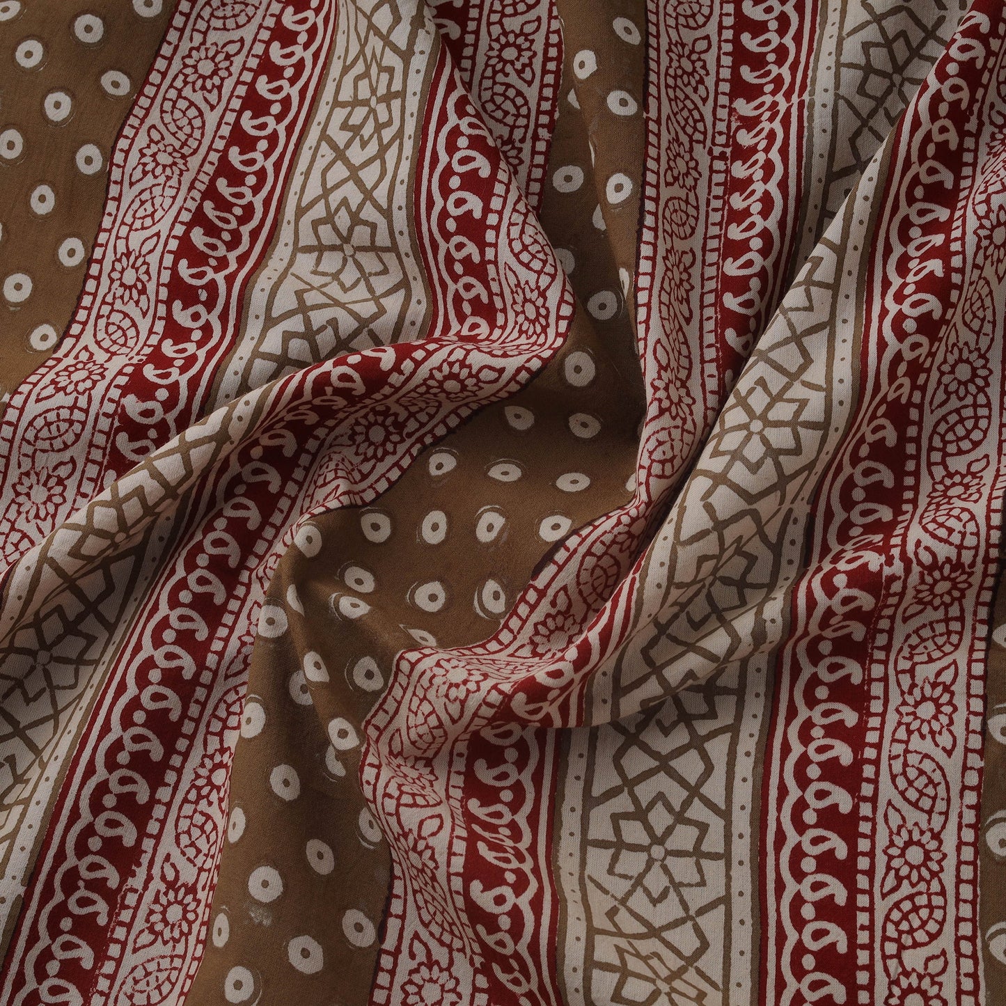 Natural dyed pure cotton hand block bagh print fabric 02