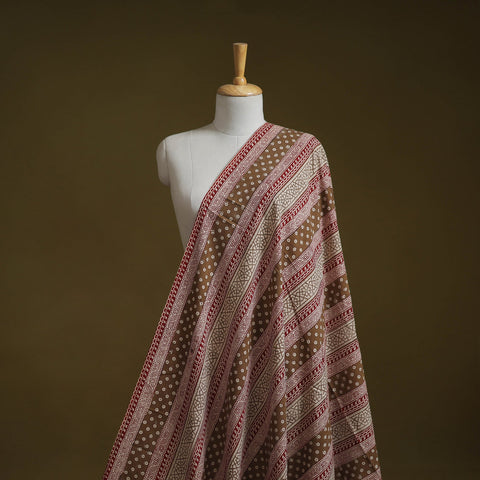 Natural dyed pure cotton hand block bagh print fabric 02