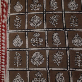 Natural dyed pure cotton hand block bagh print fabric 04
