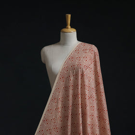 Natural dyed pure mul cotton hand block bagru print fabric