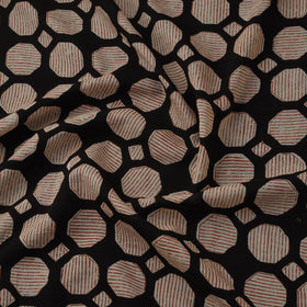 Natural dyed pure mul cotton hand block bagru print fabric