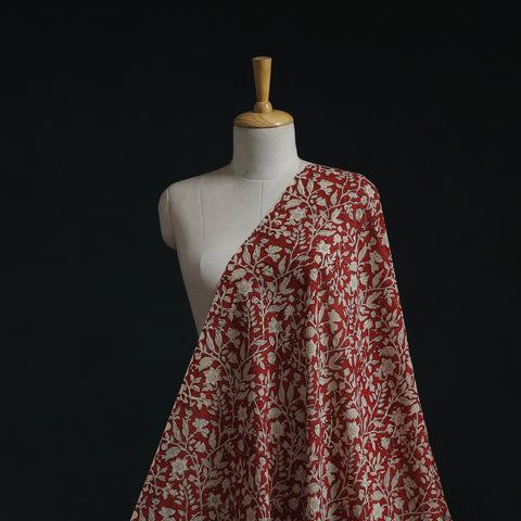 Natural dyed pure mul cotton hand block bagru print fabric