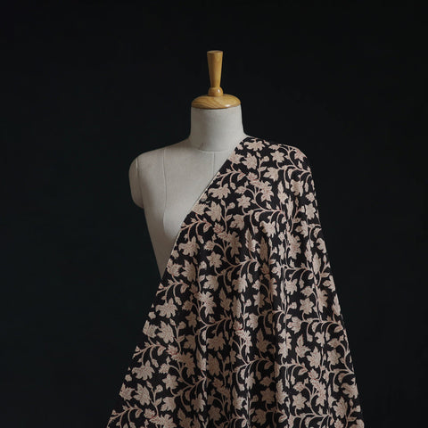 Natural dyed pure mul cotton hand block bagru print fabric