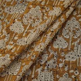 Natural dyed pure mul cotton hand block bagru print fabric