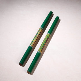  Handmade Lacquered Wooden Garba Dandiya Sticks 