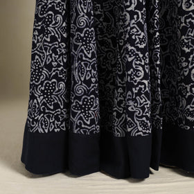 Navy Blue 24 Kali Patchwork Batik Print Cotton Long Skirt