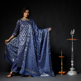 Banarasi Kurta with Palazzo & Dupatta Set
