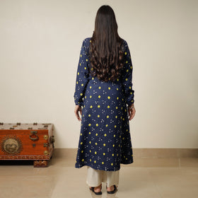 Buy Bandhani Tie-Dye Cotton A-Line Kurta for Women