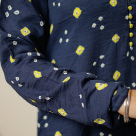 Buy Bandhani Tie-Dye Cotton A-Line Kurta for Women