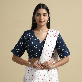 Buy Bandhani Tie-Dye Cotton Stitched Blouse Online at iTokri.com