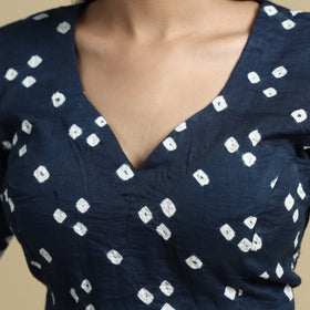 Buy Bandhani Tie-Dye Cotton Stitched Blouse Online at iTokri.com