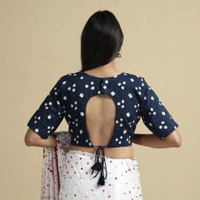 Buy Bandhani Tie-Dye Cotton Stitched Blouse Online at iTokri.com