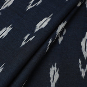  Cotton Navy Blue Pochampally Ikat Fabric Online in India
