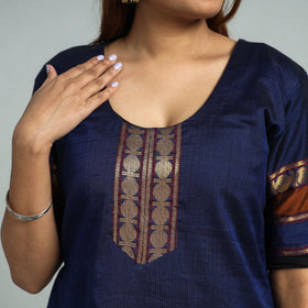 Navy blue - dharwad cotton kurta with palazzo & dupatta set