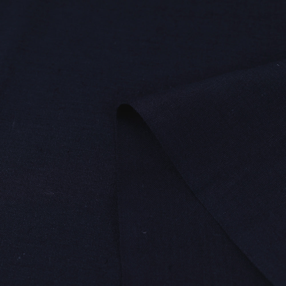 Navy blue - flex cotton prewashed plain fabric 06
