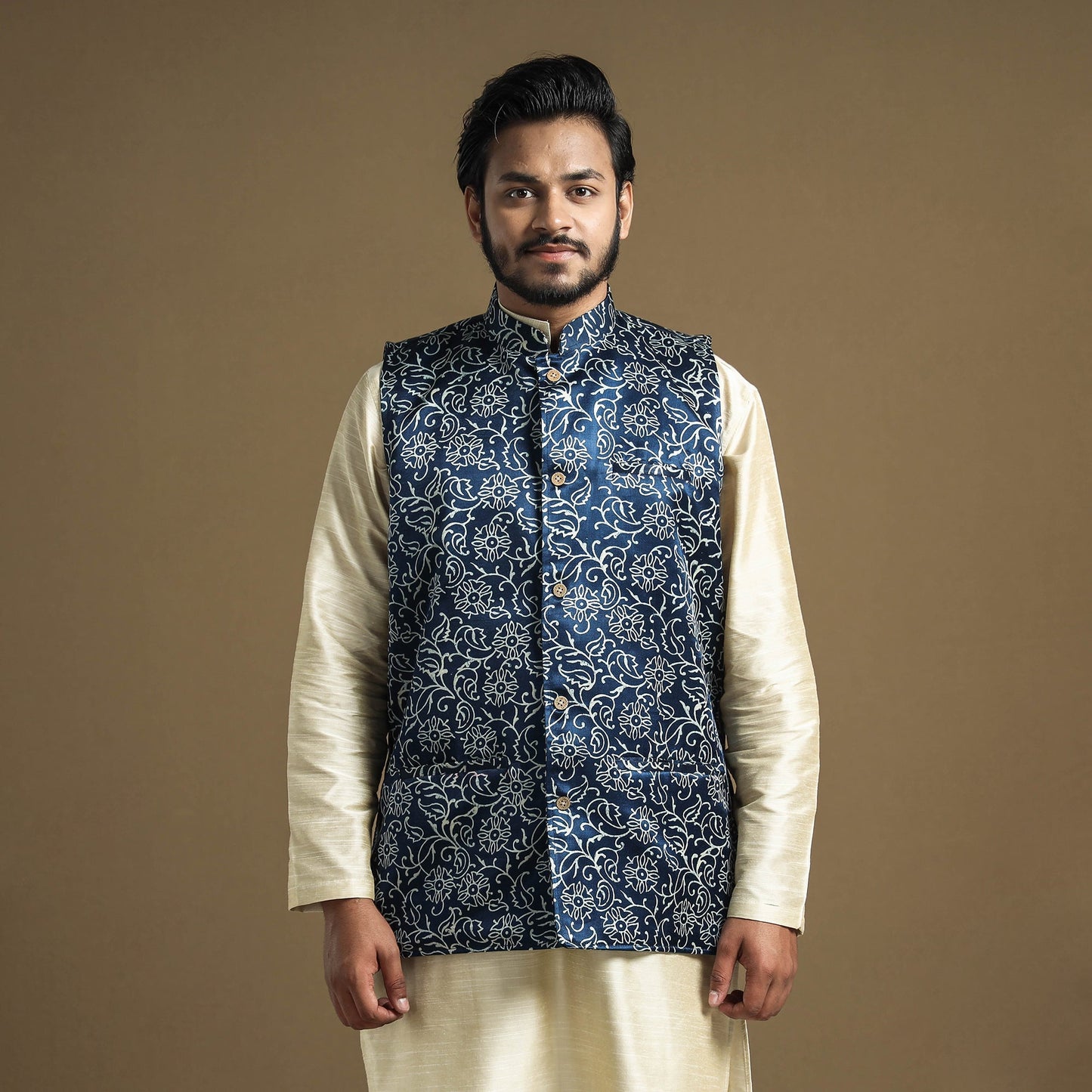silk nehru jacket 