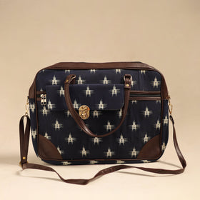  Navy Blue Handcrafted Printed Laptop Bag 