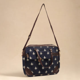  Navy Blue Handcrafted Printed Laptop Bag 