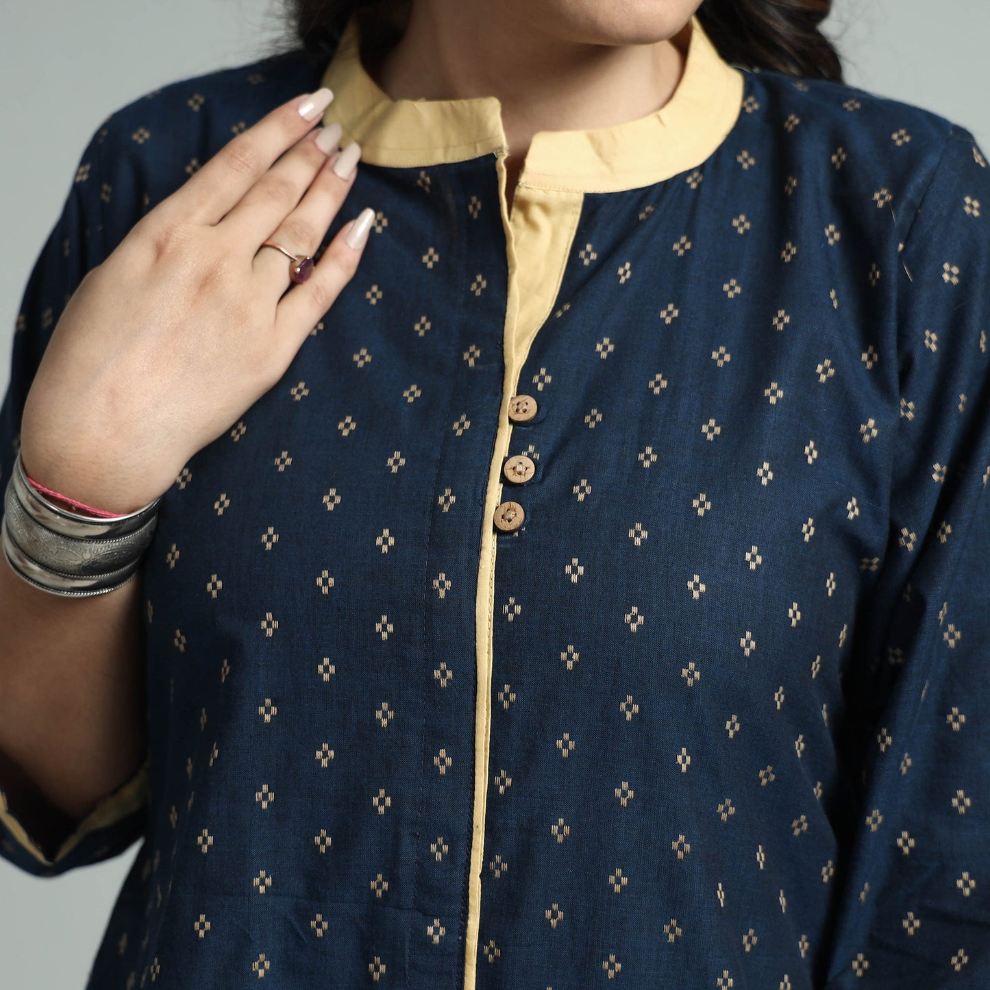 jacquard kurta