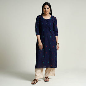  Jacquard Cotton Long Kurta for Women