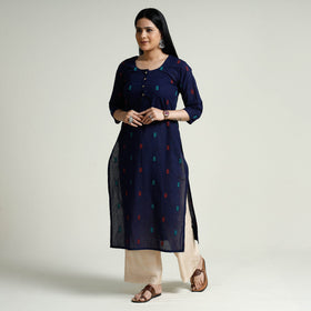  Jacquard Cotton Long Kurta for Women