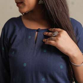 Buy Jacquard Cotton Straight Kurta for Women