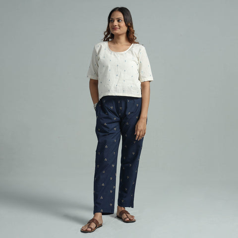 Buy Jacquard Weave Cotton Elasticated Pant Online at iTokri.com