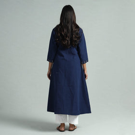 Buy Jhiri Handloom Cotton Ikat Patchwork Long Kurta Online l iTokri.com