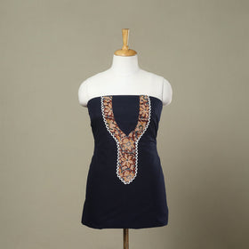  Blue Kanchipuram Patchwork Cotton Kurta Material