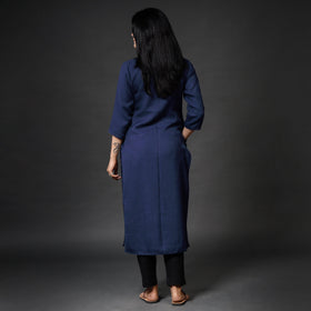 Kumaun Handwoven Straight Merino Woolen Kurta for Women