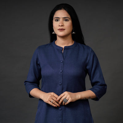 Kumaun Handwoven Straight Merino Woolen Kurta for Women