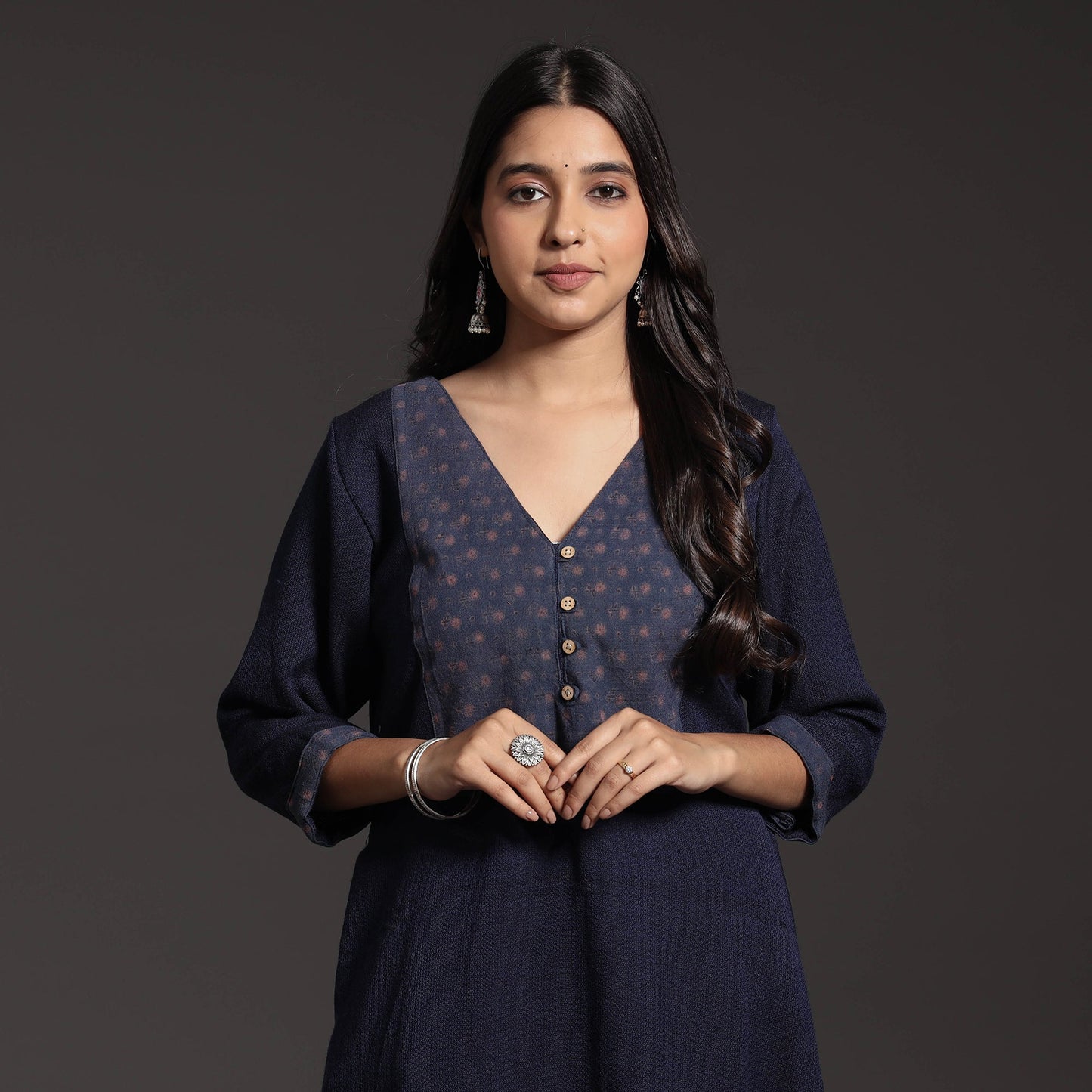 Kumaun Handwoven Straight Merino Woolen Kurta for Women