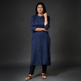 Kumaun Handwoven Straight Merino Woolen Kurta for Women