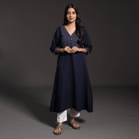 Kumaun Handwoven Straight Merino Woolen Kurta for Women