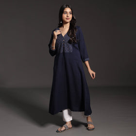 Kumaun Handwoven Straight Merino Woolen Kurta for Women